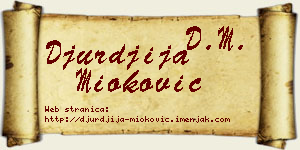 Đurđija Mioković vizit kartica